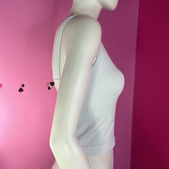 Free People Ribbed V-Neck Cropped Brami Size M/L - Picture 5 of 7